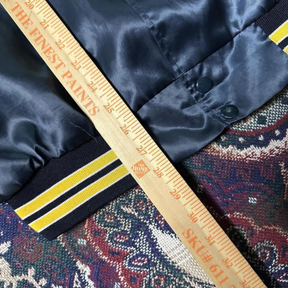 Vintage West Ark Bomber Nylon Jacket American Legion Blue Gold Trim Size M - Picture 5 of 7